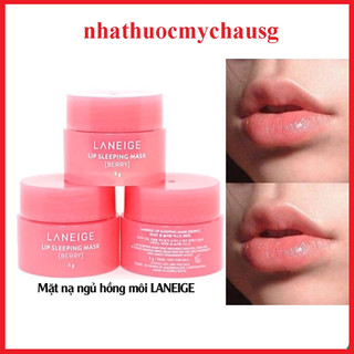 Mặt nạ ngủ môi laneige 🎁 FREESHIP 🎁mặt nạ dưỡng môi khô nứt nẻ (hũ mini)