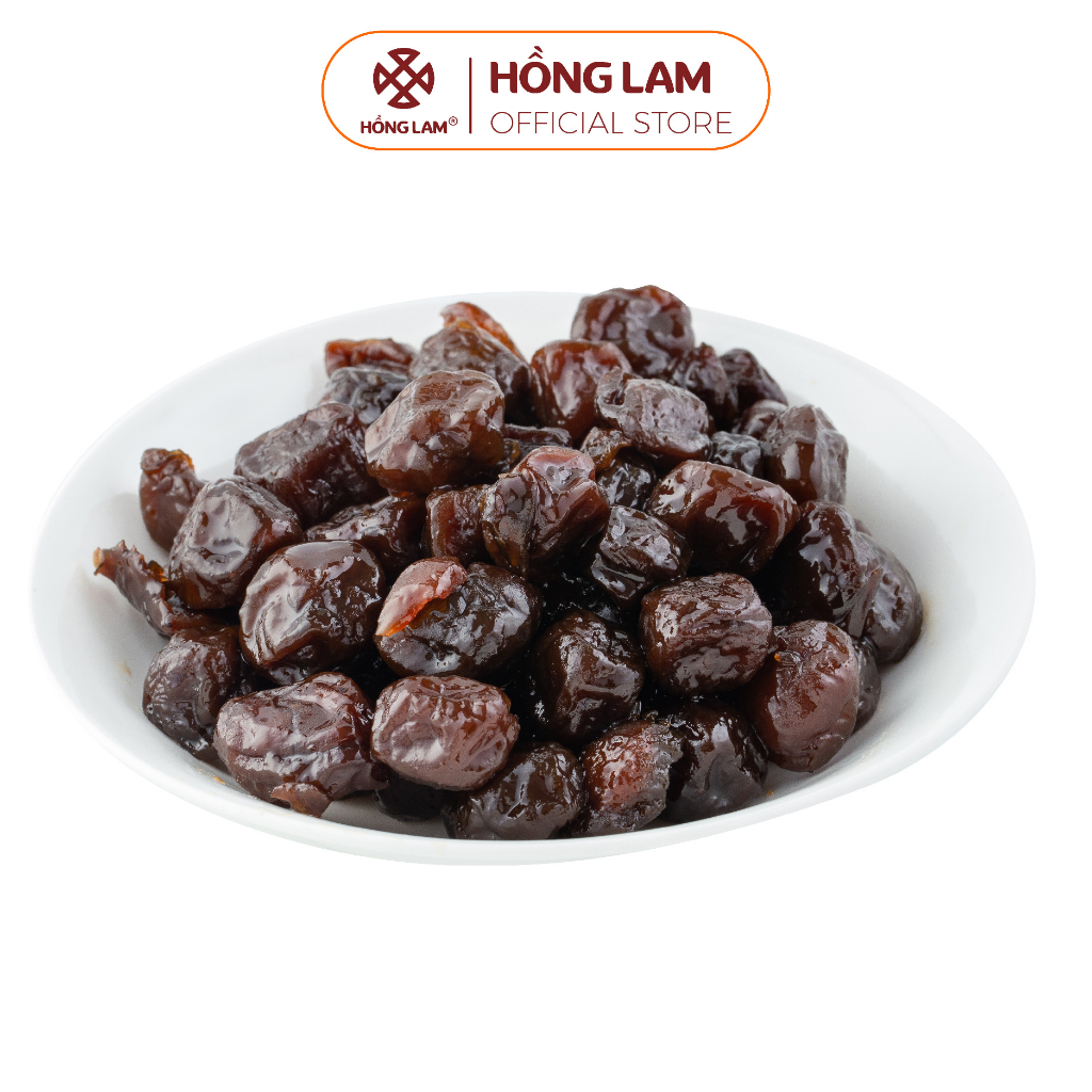 Ô mai (xí muội) mận dẻo đặc biệt Hồng Lam, dạng hộp (200gr, 300gr, 500gr), túi zip (100gr). Có vị chua, ngọt dẻo