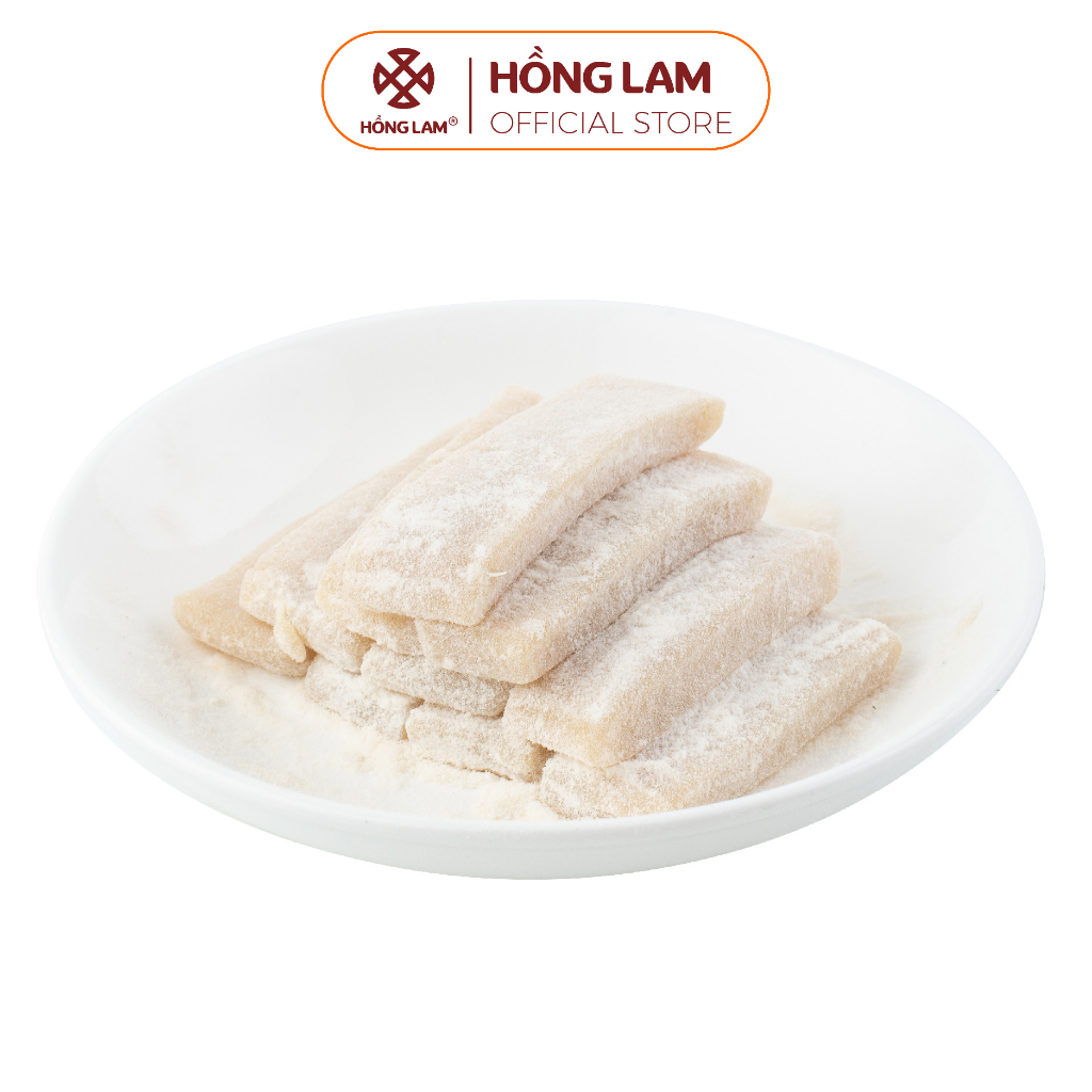 Chè lam (miếng dẻo), gói, hộp (180gr, 450gr) vị ngon thơm mùi mật mía, nếp cái hoa vàng hơi cay dịu của gừng, ngọt thanh