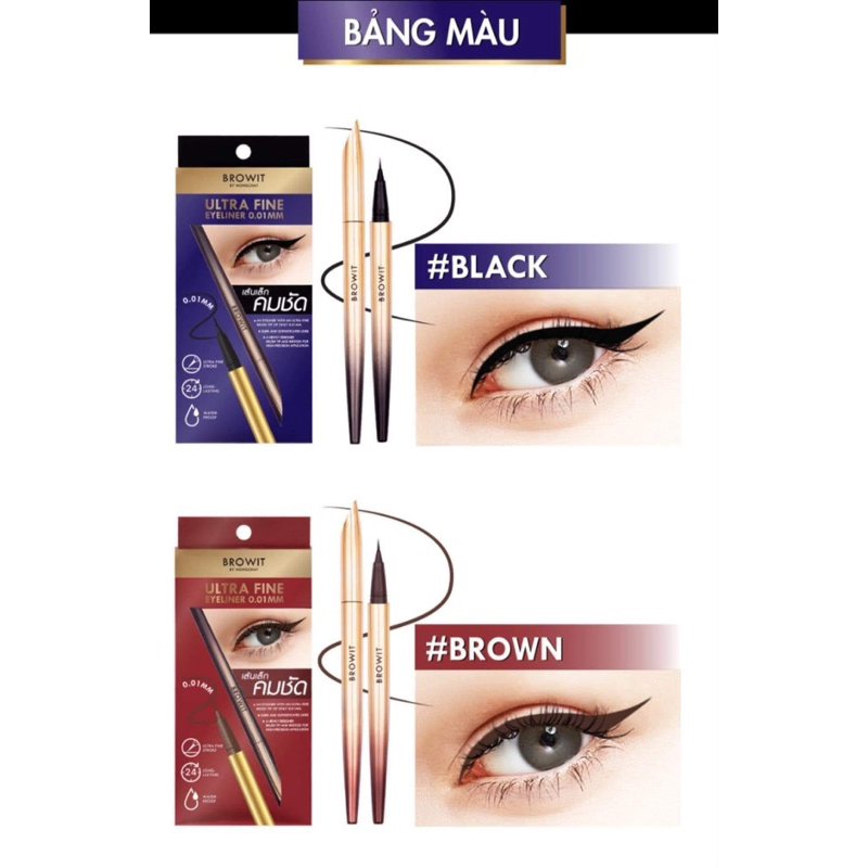 Kẻ Mắt Browit Nongchat Ultra Fine / Long Stay Eyeliner