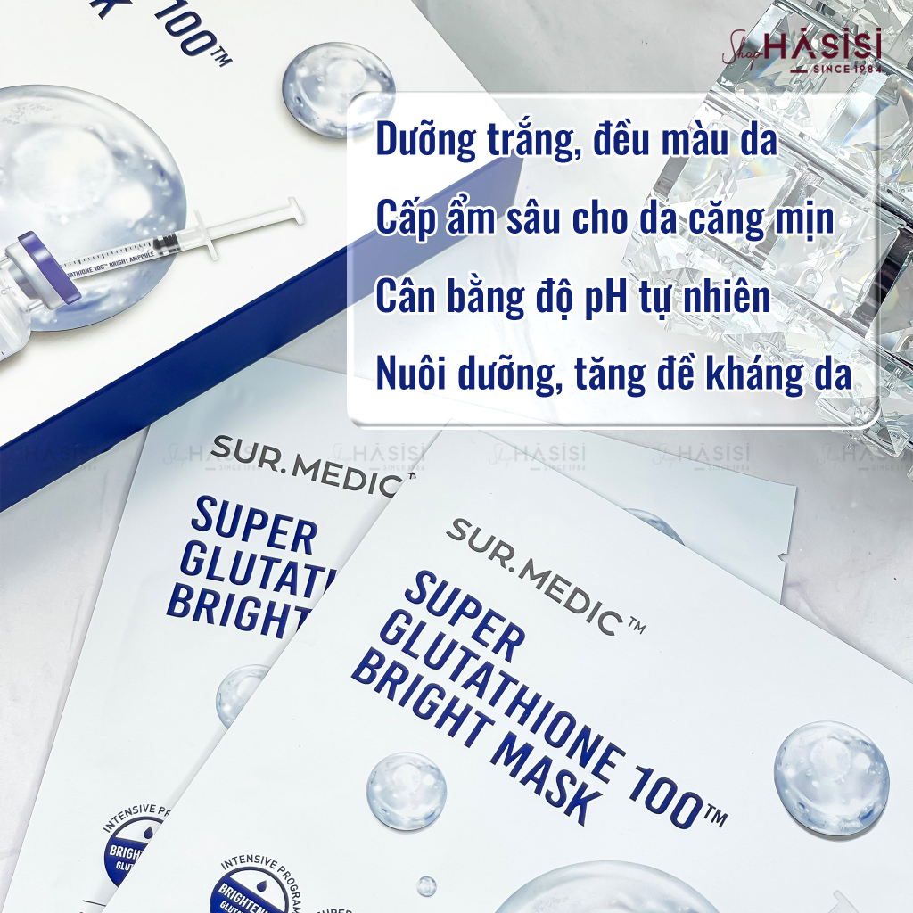 Mặt Nạ Dưỡng Trắng SUR.MEDIC - Bright/Super Glutathione Mask 30g