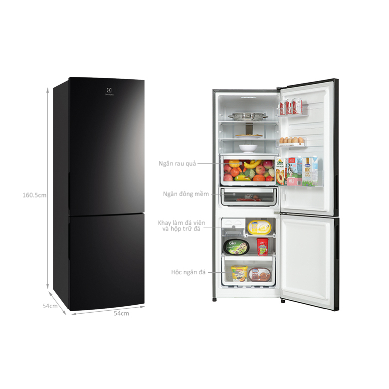Tủ lạnh Electrolux Inverter 308 lít EBB3402K-A - HÀNG CHÍNH HÃNG
