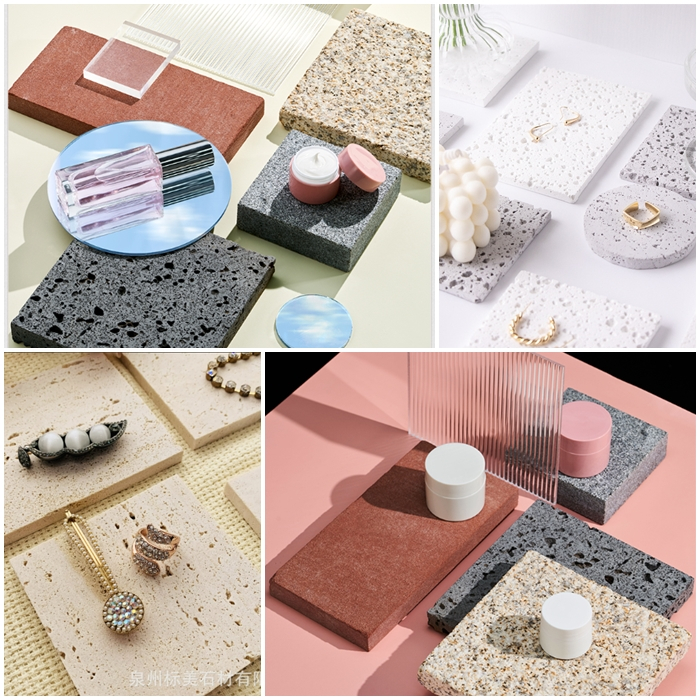 (ĐÁ TỰ NHIÊN-CHẤT) Đá Vuông, Viên gạch men dạng lỗ decor chụp ảnh/Lót ly cốc hiện đại