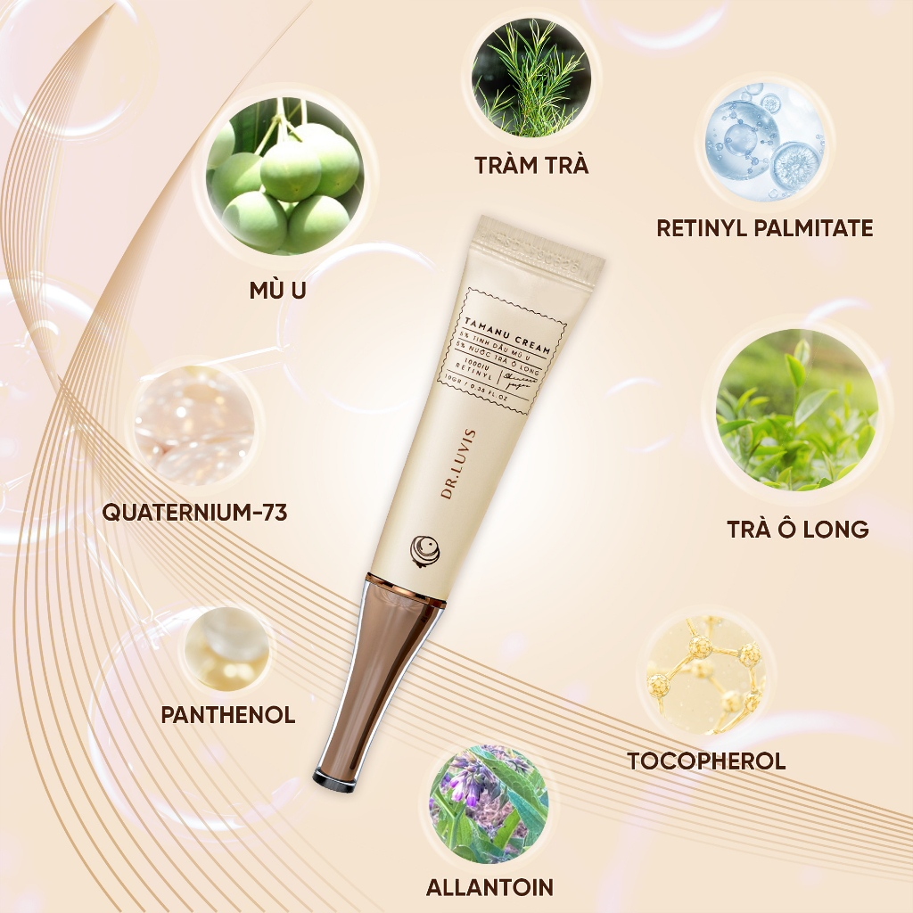 Kem Giảm Mụn Mù U - Tamanu Cream Dr.Luvis Thông Thoáng Lỗ Chân Lông 10gr