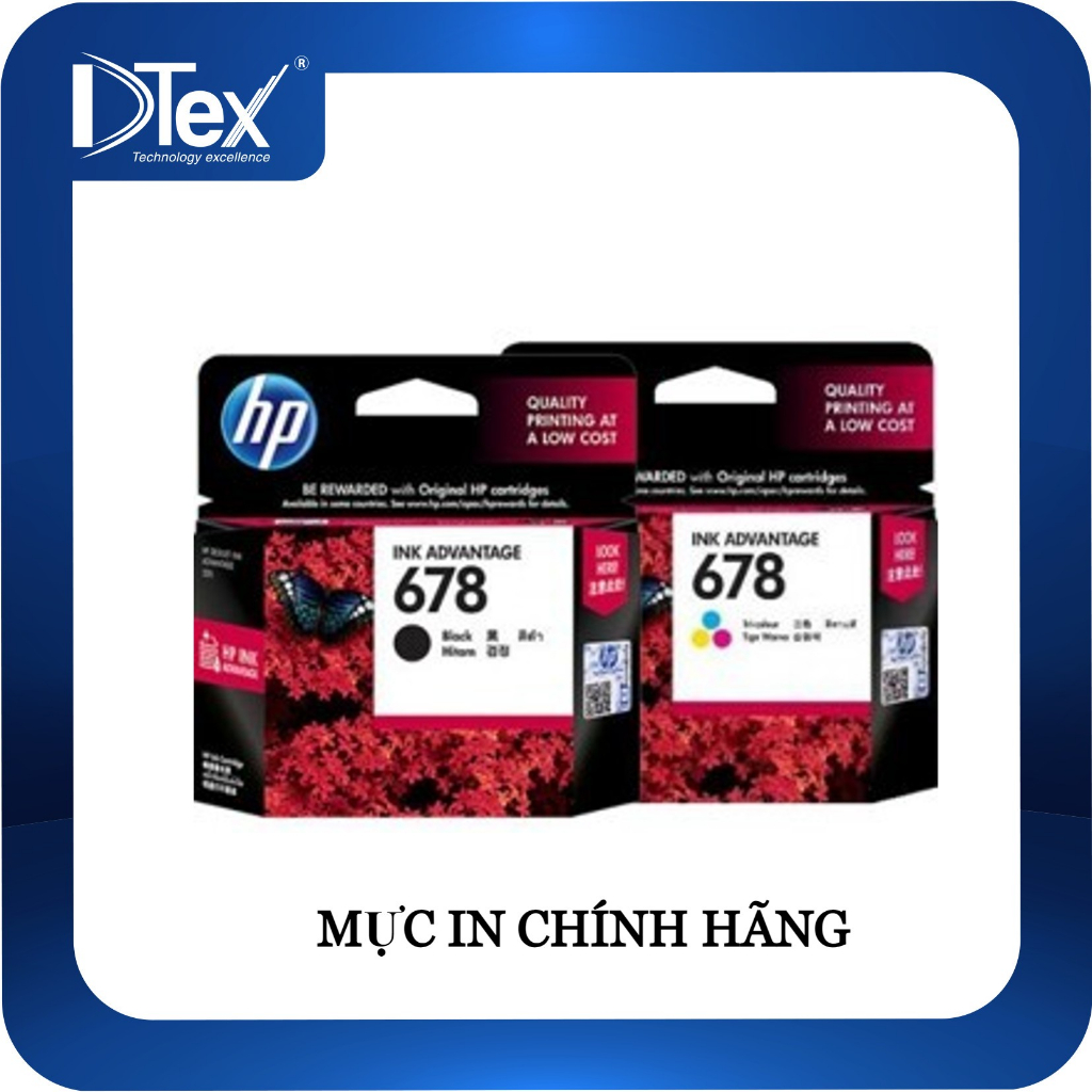 Mực in HP 678 - Combo Đen Và Màu - Hàng Chính Hãng