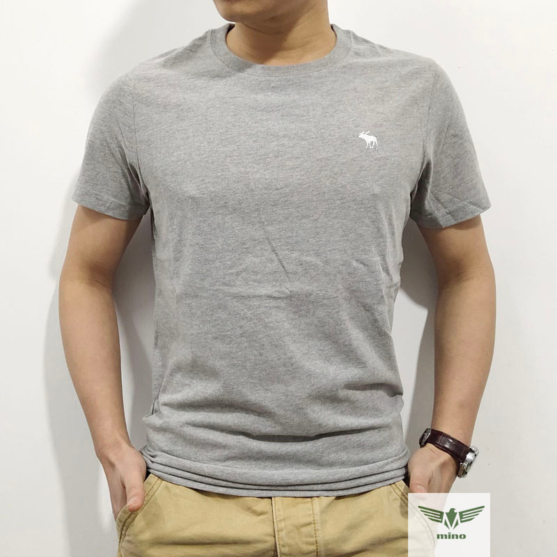 Áo thun ngắn tay abercrombie màu xám