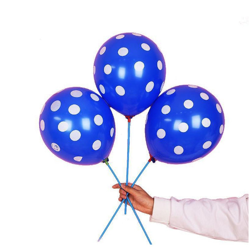 100 Que cắm bóng bay, gài bóng 27 cm có phễu gắn, dùng phát bóng quảng cáo, trang trí sinh nhật, bé chơi