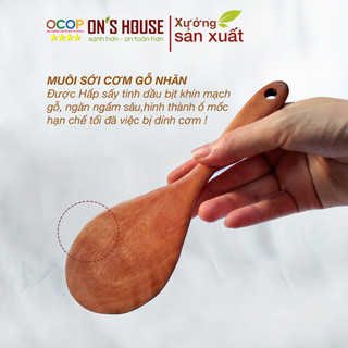 Thìa muôi Xới Cơm Gỗ - Láng mịn ít dính
