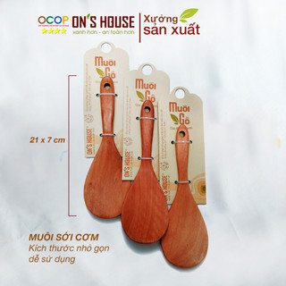 Thìa muôi Xới Cơm Gỗ - Láng mịn ít dính