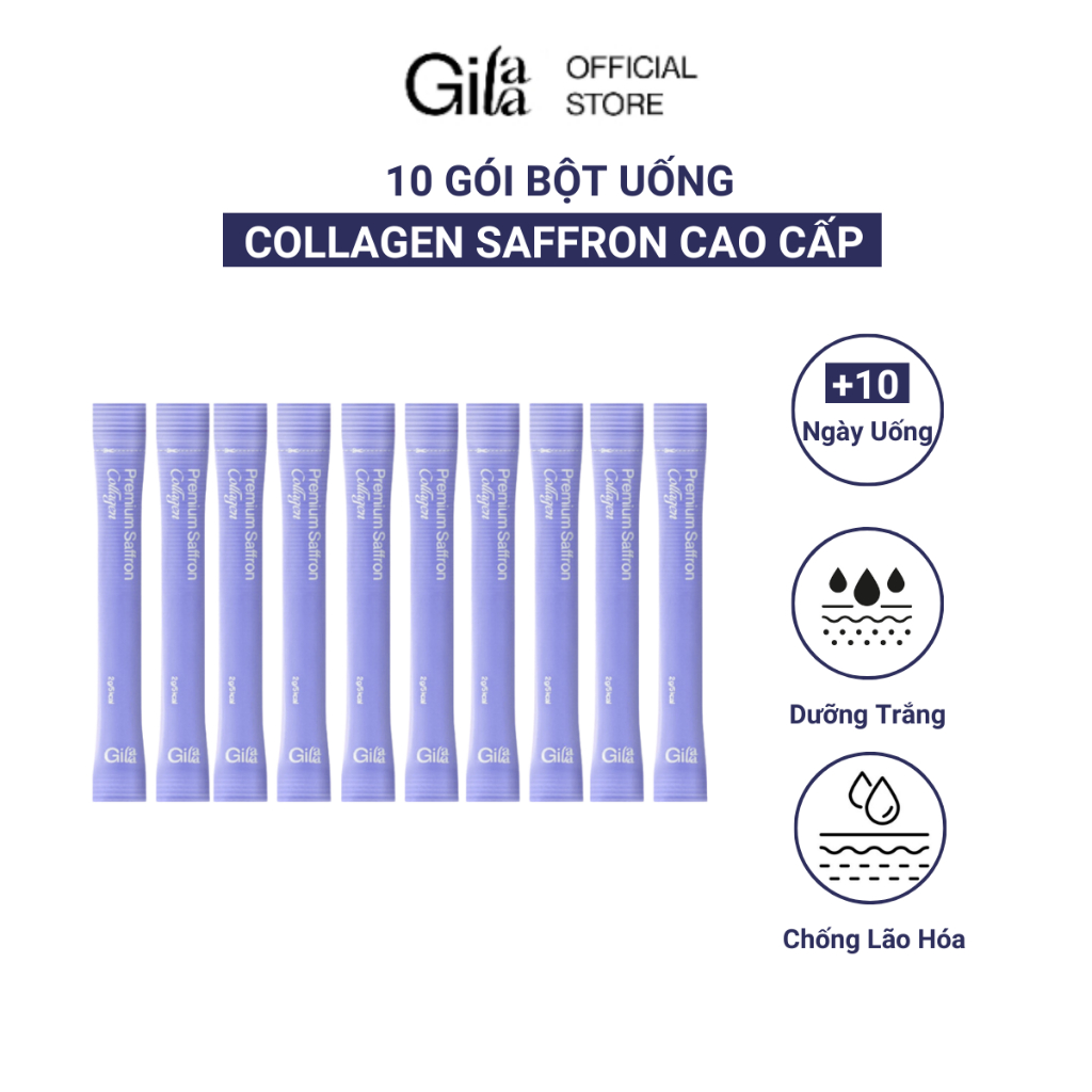 [HÀNG TẶNG KHÔNG BÁN] Bột Uống Collagen Cao Cấp Kết Hợp Saffron Gilaa (10 gói x 2g)