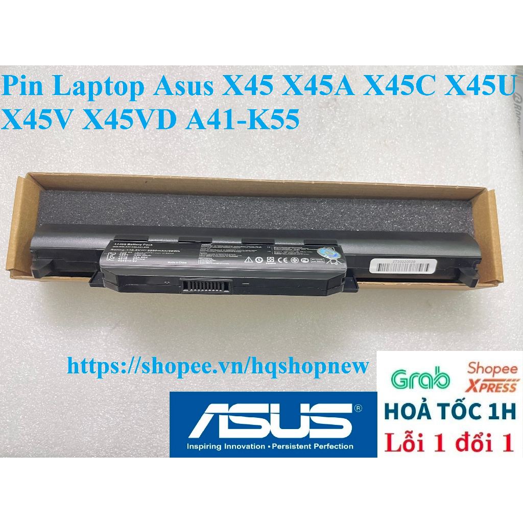 ⚡ Pin Laptop Asus X45 X45A X45C X45U X45V X45VD A41-K55
