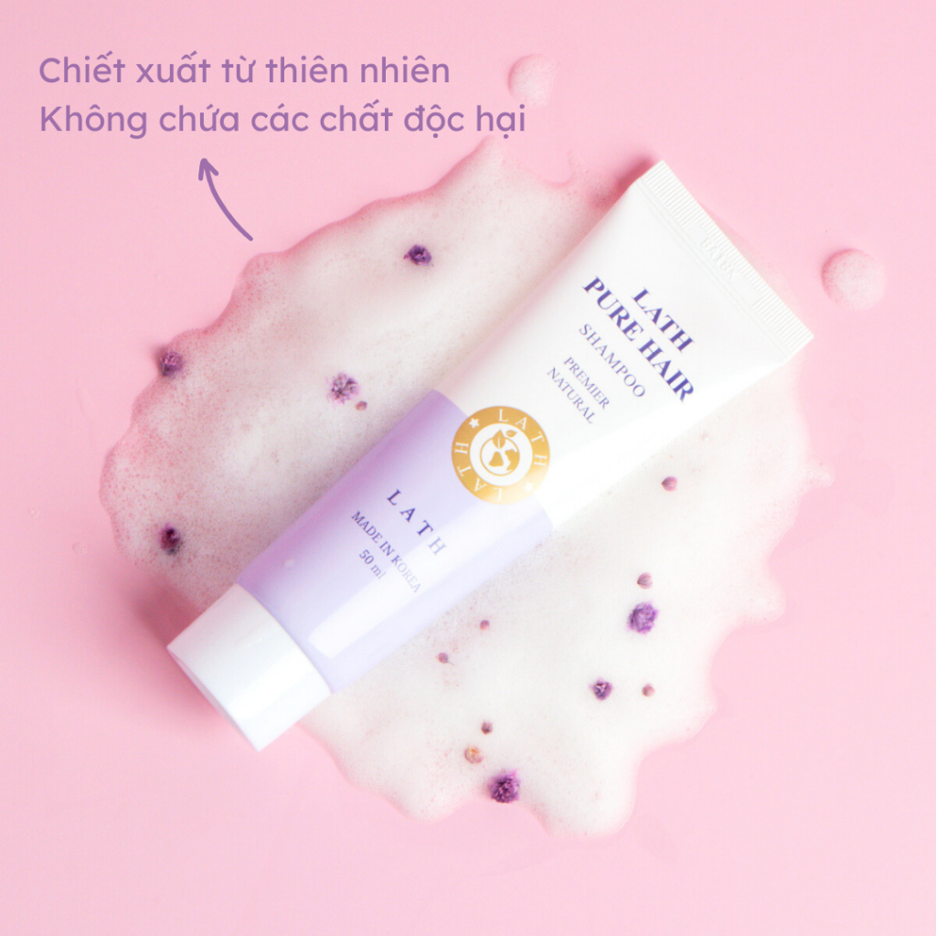 Dầu gội LATH dưỡng tóc bóng mượt,hương mùi phấn hoa Lath Pure Hair 500ml