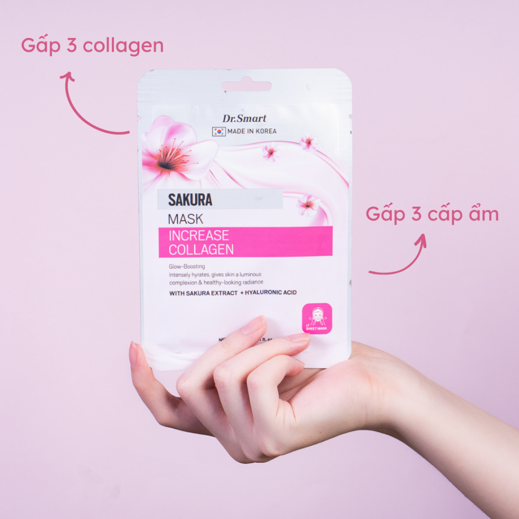 Mặt nạ dưỡng da chuyên sâu Collagen Sakura Mask - 1 miếng Lath beauty