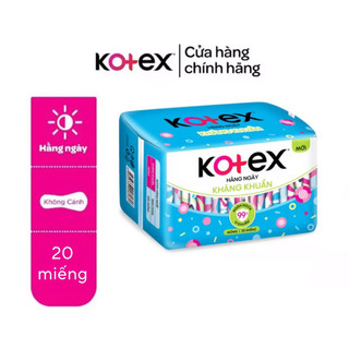 Lốc 8 Gói Băng Vệ Sinh KOTEX Hằng Ngày Kháng Khuẩn 20 Miếng