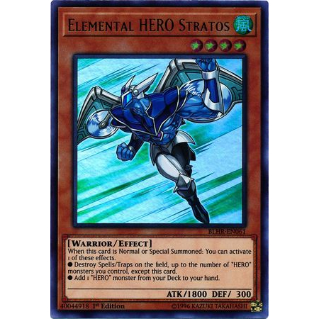 Lá bài thẻ bài Elemental HERO Stratos – Ultra Rare - Tặng bọc bài nhựa bảo quản