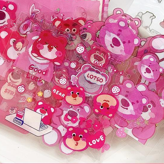 ✨✨Gói 25 tấm sticker hoạt hình Sanrio, gấu dâu