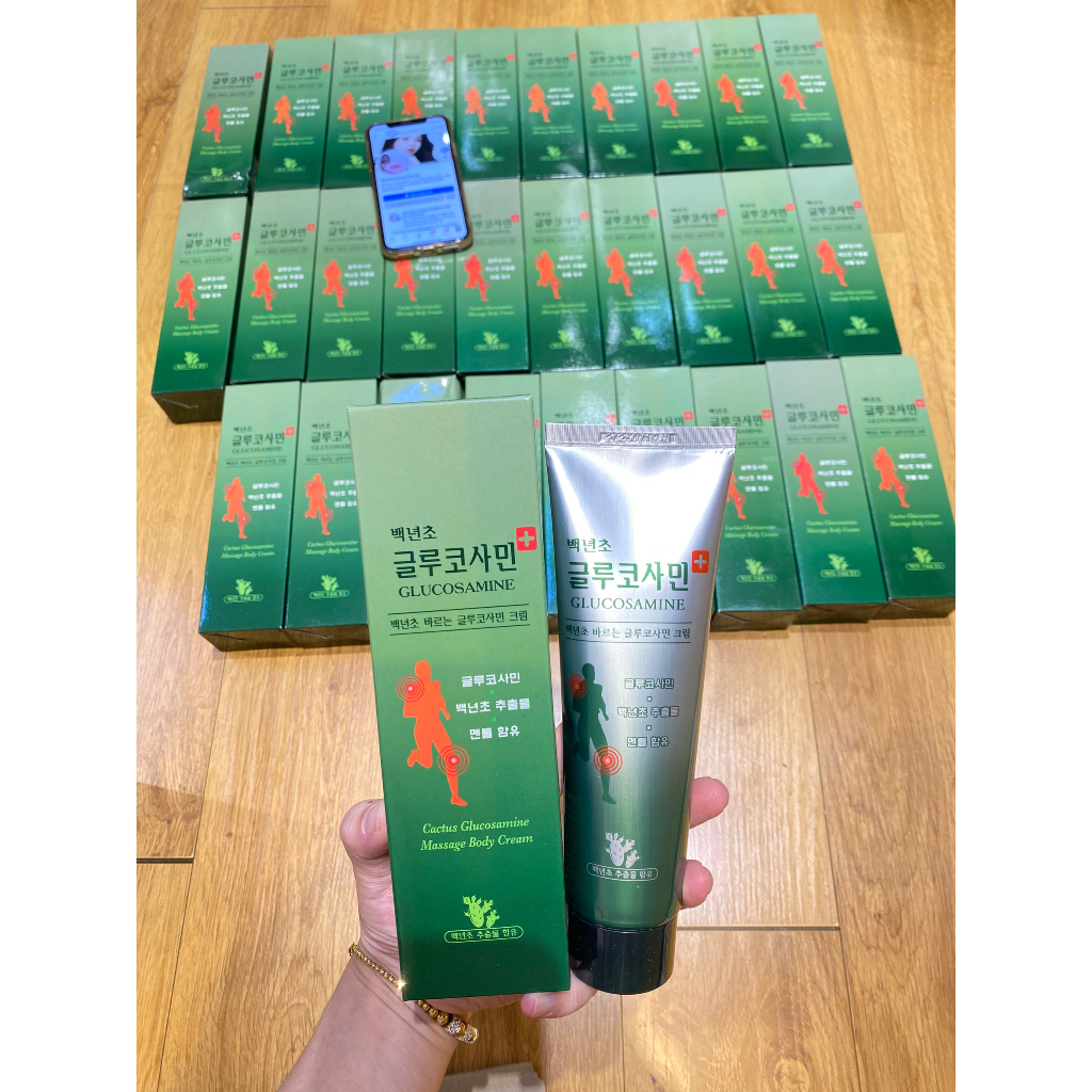 Dầu lạnh xoa bóp giúp giảm đau xương khớp Cactus Glucosamine Massage Body Cream 150ml