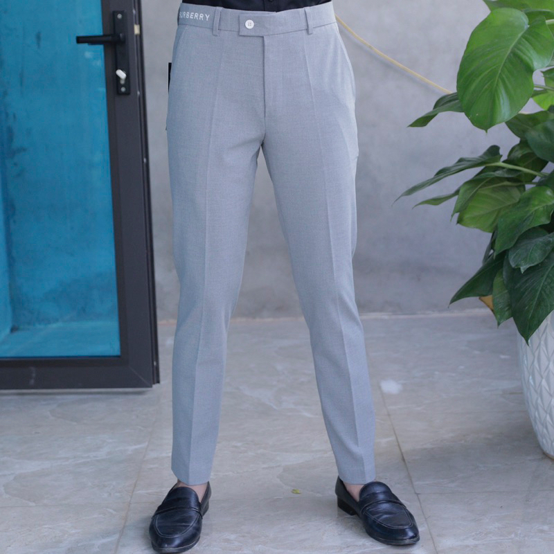 Quần Âu Nam Vải Thêu Chữ , Quần Tây Âu Cạp Thêu, Dáng ôm, Chất vải xịn không giãn không bai không xù