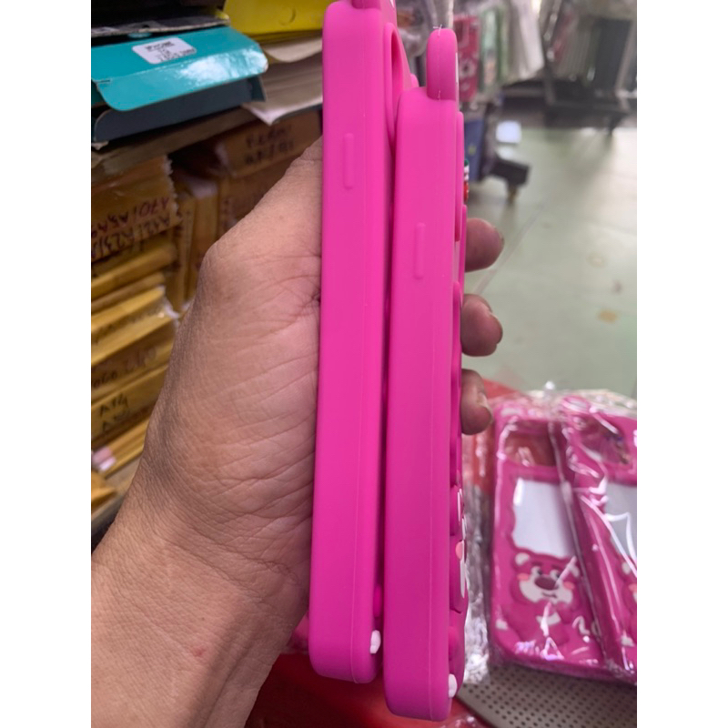 Ốp lưng iPhone XS,XSmax dẻo lưng có gương hình gấu dâu