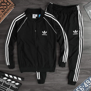 Bộ thể thao adidas nam dài tay vải umi thêu logo, bộ quần áo adidas thu đông phong cách thể thao