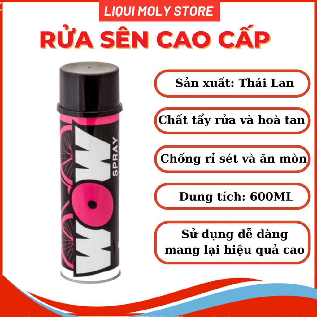 Lube71 rửa sên,vệ sinh sên Wow 600ML- Sản xuất tại Thái Lan