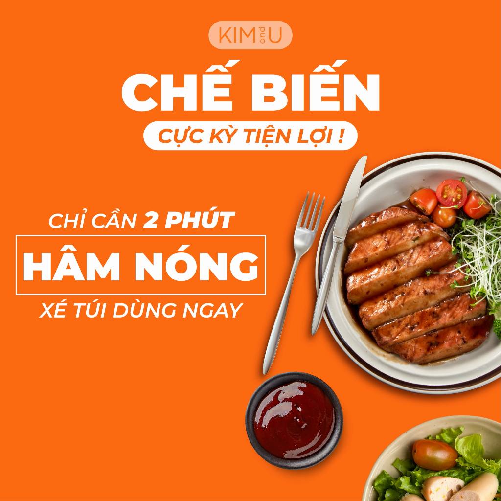 【HCM】13Og ỨC GÀ ĂN LIỀN STEAK VỊ TONKATSU KIM AND YOU HEALTHY EATCLEAN TĂNG CƠ GIẢM CÂN | BigBuy360 - bigbuy360.vn