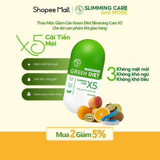  Thảo Mộc Giảm Cân Green Diet Slimming Care X5 - Hộp 30 viên