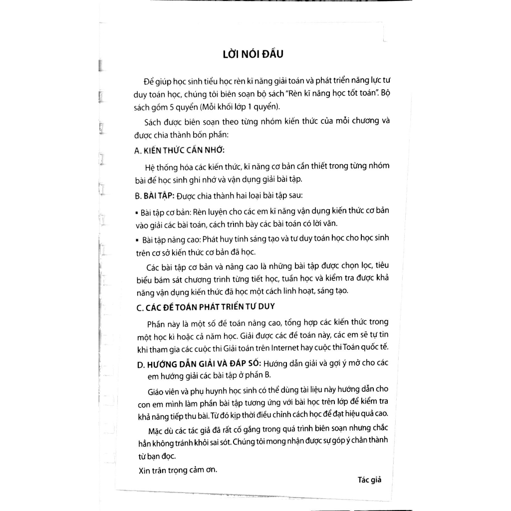 Sách - Rèn Kĩ Năng Học Tốt Toán 3