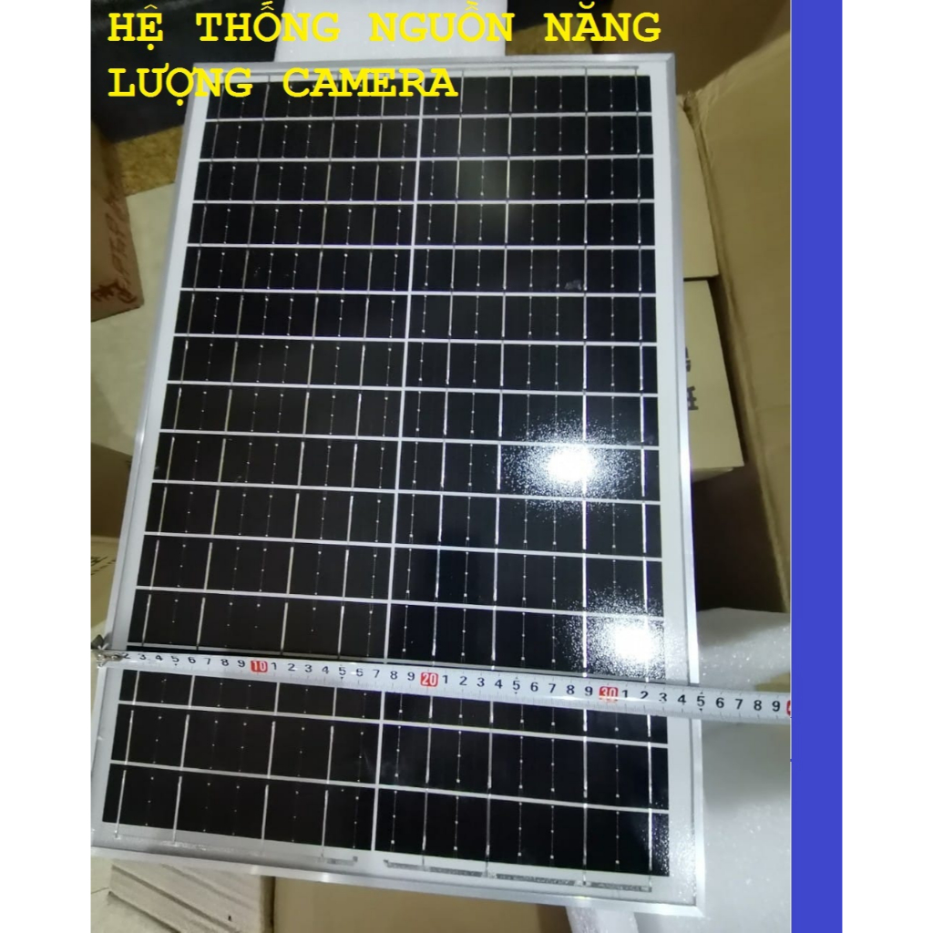 Tấm Pin Năng Lượng Mặt Trời 40W-14ah 40w NGUỒN 12V led va camera xài 2 ngày led 12v sạc bình 12v