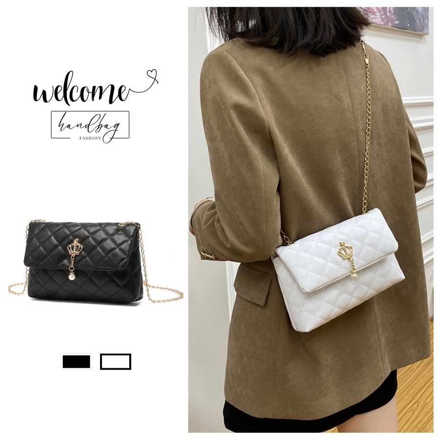 Túi Đeo Chéo Nữ Đính Vương Niệm Da Pu Mã Mh 06 Túi Đeo Vai Phiên Bản Mới Cập Nhật Túi Xách Nữ Phong Cách Hàn Quốc