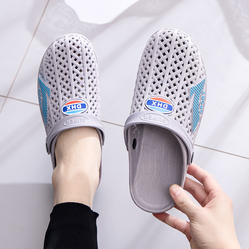 Giày sục nam nhựa quai hậu thể thao siêu nhẹ êm chân lỗ thoáng khí đi biển đi mưa chống nước siêu bền Vuajay V337