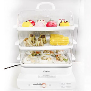 Nồi hấp thực phẩm đa năng 3 tầng uringo 18l siêu xinh và tiện lợi