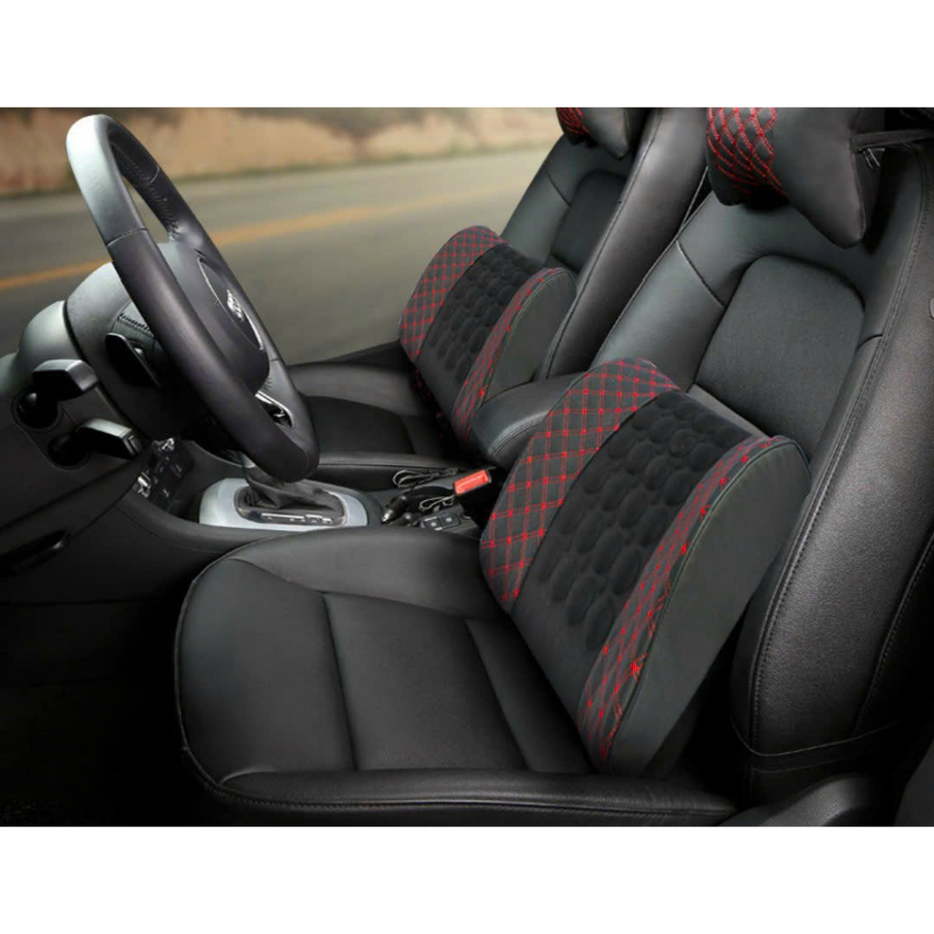 Đệm lưng massage trên ghế ô tô điện 12v - Gối massage đệm lưng ghế