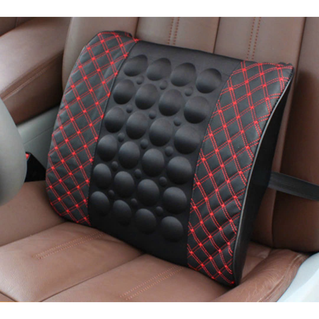 Đệm lưng massage trên ghế ô tô điện 12v - Gối massage đệm lưng ghế
