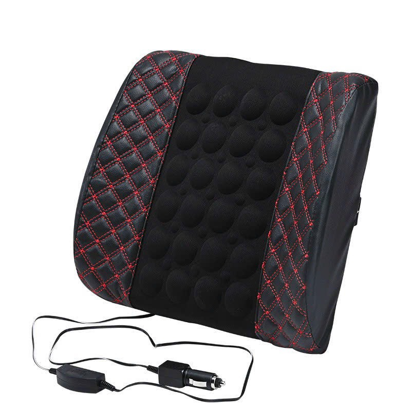 Đệm lưng massage trên ghế ô tô điện 12v - Gối massage đệm lưng ghế