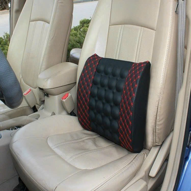Đệm lưng massage trên ghế ô tô điện 12v - Gối massage đệm lưng ghế