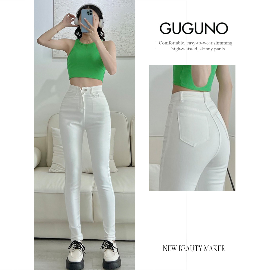 Quần jeans nữ ôm body Guguno (quần jeans nữ, quần jean nữ, quần rin nữ, quần bò nữ)