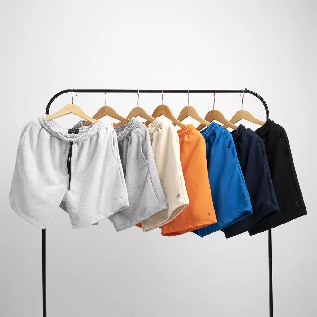 Đến 100kg Quần short thun nam nữ unisex vải thun cotton chính phẩm chất dày dặn