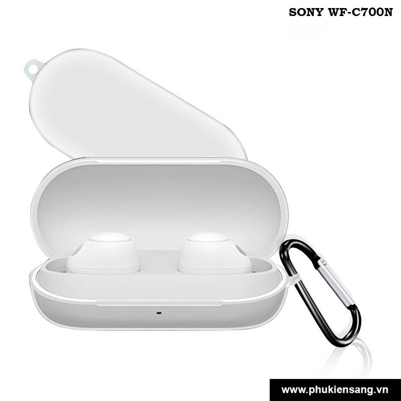 Sony WF C700N - Ốp trong suốt kèm móc cho tai nghe WF-C700N