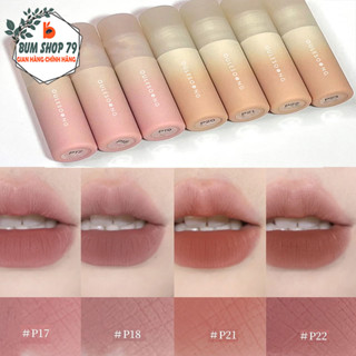 Son kem lì OULESONG tạo hiệu ứng nhung mờ trên môi cực đẹp, Son lì nội địa Trung chất lượng cao bảng màu đẹp