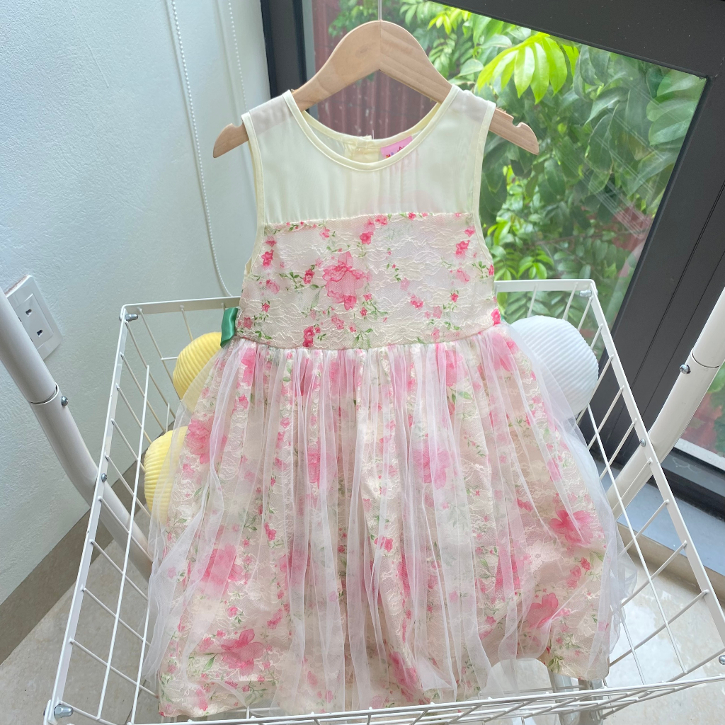 Váy bé gái, đầm hè sát nách cho bé gái 2 lớp mẫu đa dạng nhiều màu lựa chọn size 12-21kg