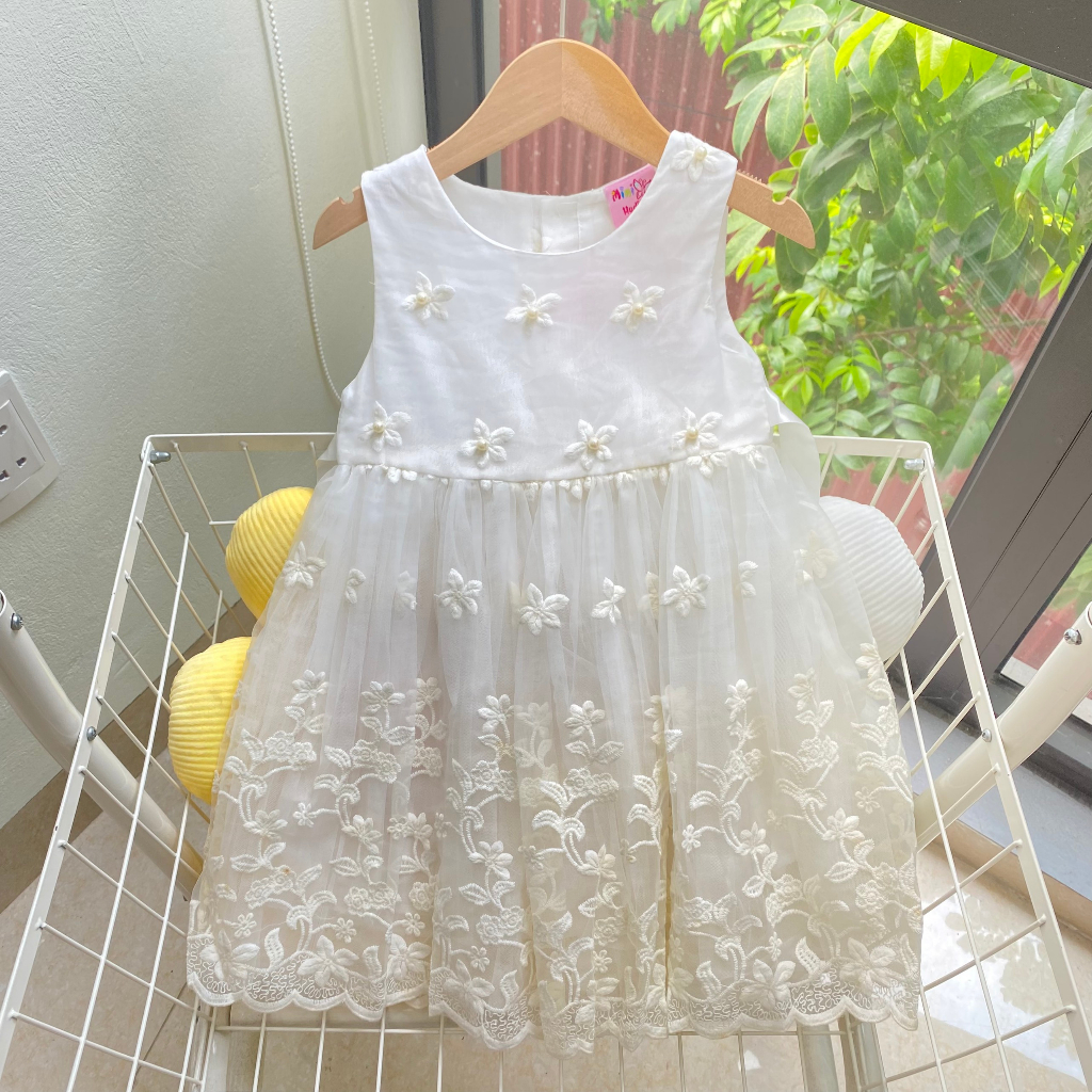 Váy bé gái, đầm hè sát nách cho bé gái 2 lớp mẫu đa dạng nhiều màu lựa chọn size 12-21kg