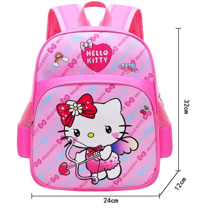 Balo trẻ em bé gái in hình Mèo Kitty cho bé mẫu giáo 1-4 tuổi - Balo trẻ em