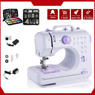 Máy May Mini Để Bàn Gia Đình Máy Khâu Cầm Tay Mini Gia Đình Siêu Tiện Lợi Hàng Chính 505A 12 Đường May Có Vắt Sổ