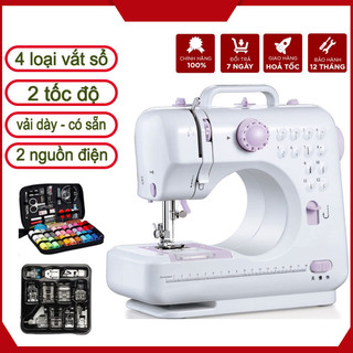  máy may mini gia đình có vắt sổ máy khâu cầm tay mini gia đình Siêu Tiện Lợi Hàng Chính 505A 12 Đường May 