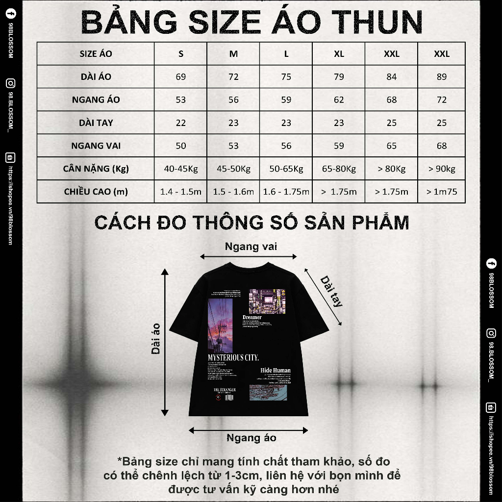 Áo Thun Local 98.BLOSSOM "JELLY FISH" Black, 100% Cotton - Chính Hãng