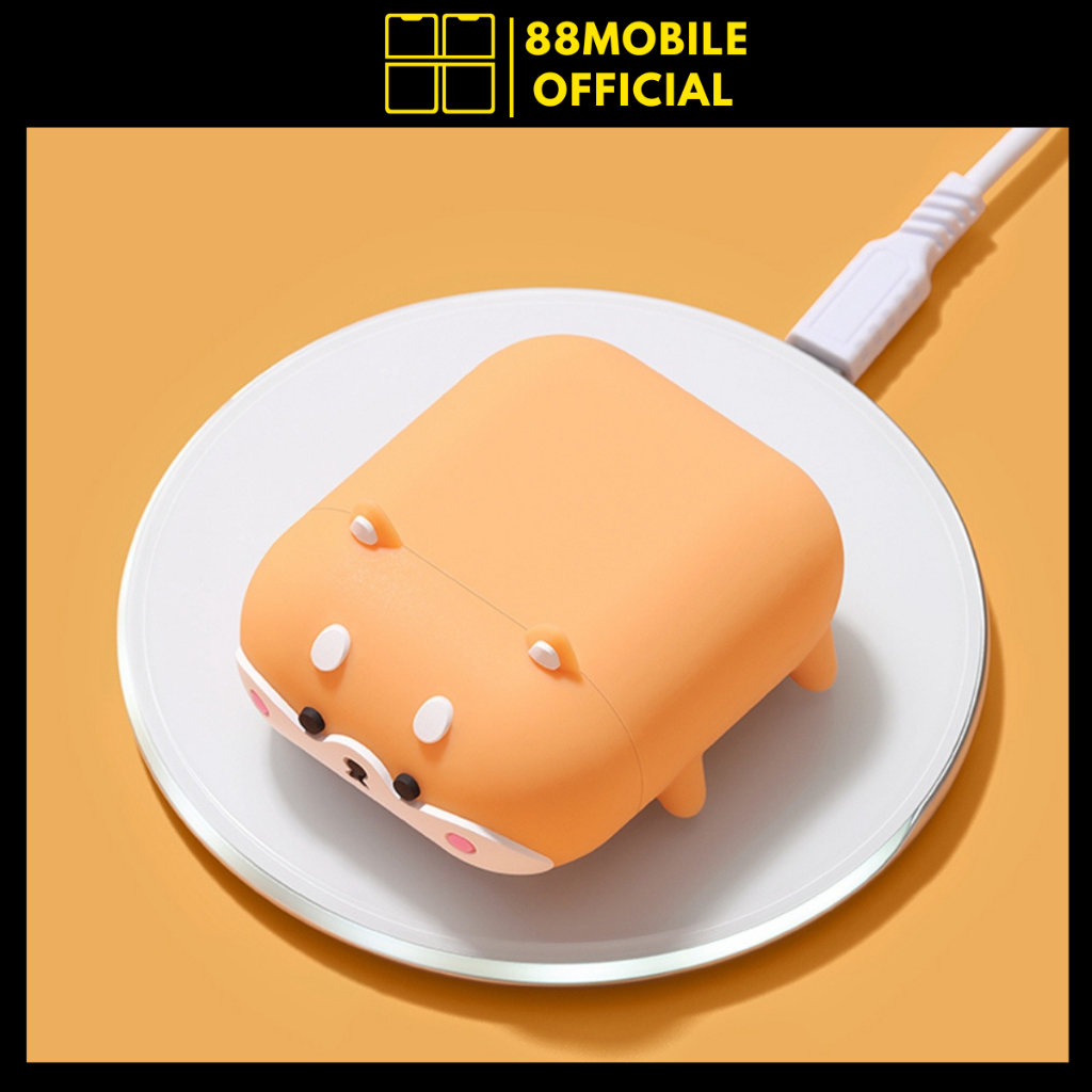 Case airpods 3 Shiba Inu | Bảo vệ tai nghe 1, 2, 3, Pro, Pro 2 phong cách dễ thương độc đáo | 88Mobile