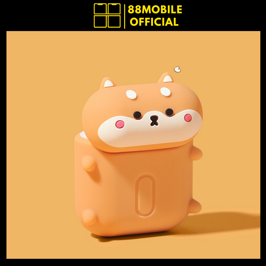 Case airpods 3 Shiba Inu | Bảo vệ tai nghe 1, 2, 3, Pro, Pro 2 phong cách dễ thương độc đáo | 88Mobile
