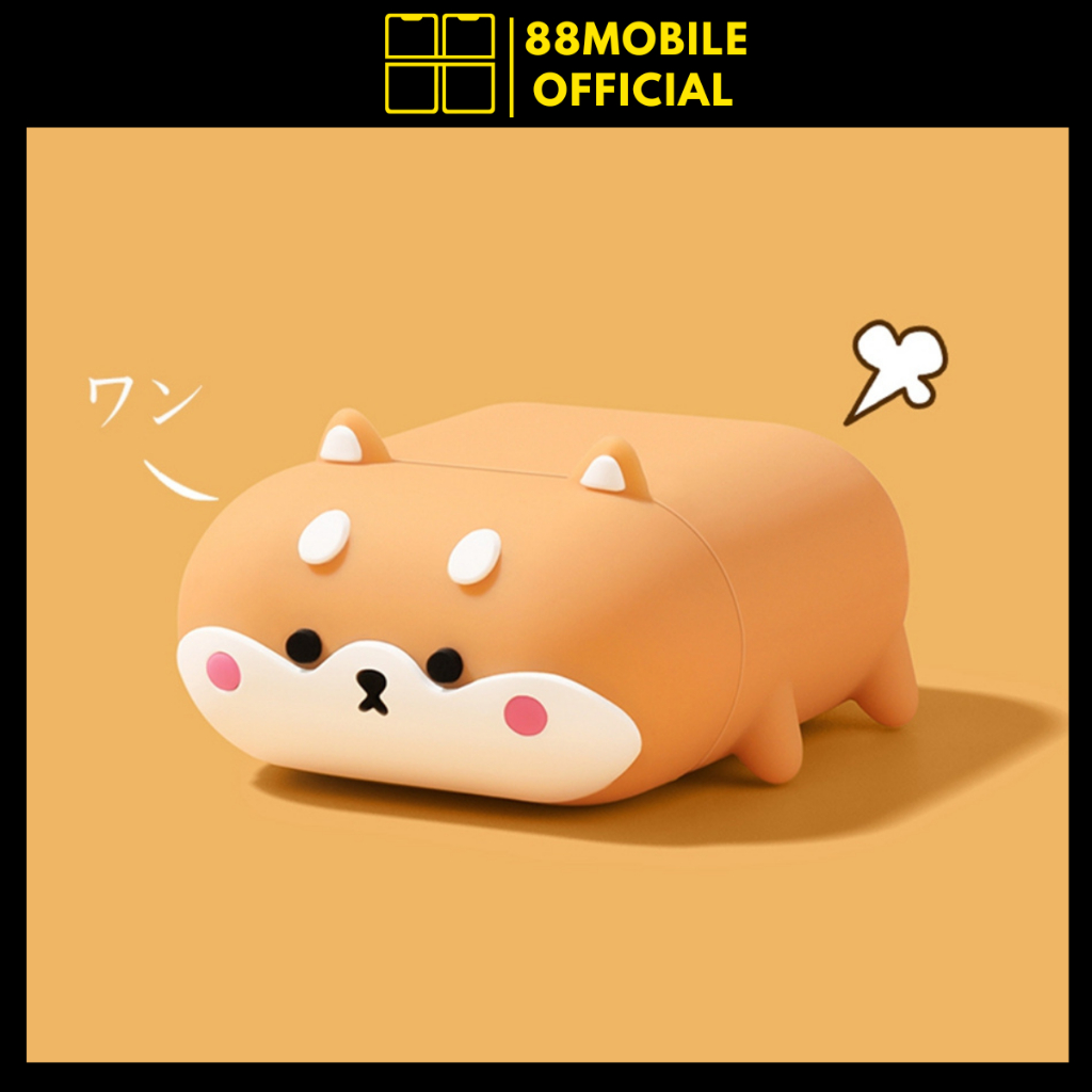 Case airpods 3 Shiba Inu | Bảo vệ tai nghe 1, 2, 3, Pro, Pro 2 phong cách dễ thương độc đáo | 88Mobile