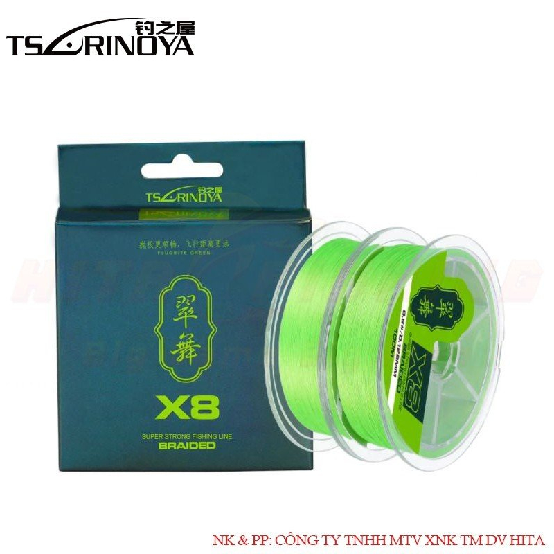 Dây PE câu lure X8 Green Dance 150m - Tsurinoya - Hitalure